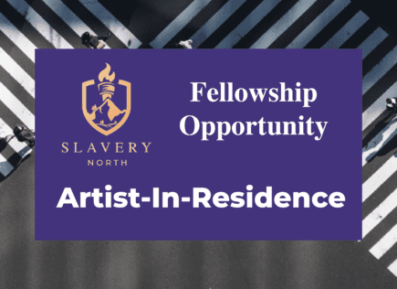 purple graphic with the text "fellowship opportunity: artist-in-residence"